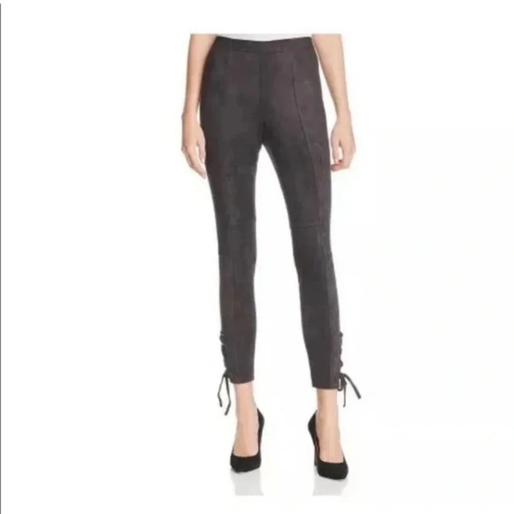 Cupcakes and Cashmere Farron Faux Suede Lace Up Ankle Pants in Black - Medium